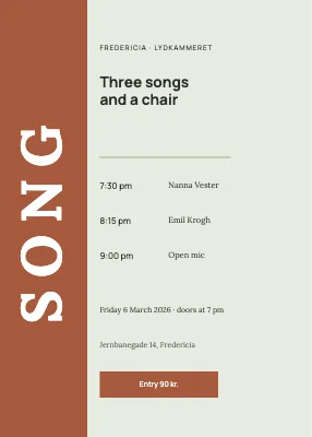 Singer-songwriter night in Fredericia