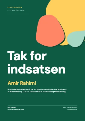 Frivilligdiplom — tak for indsatsen