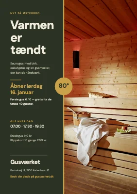 Saunagus — åbning på Østerbro