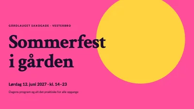 Sommerfest i gården — dagens program