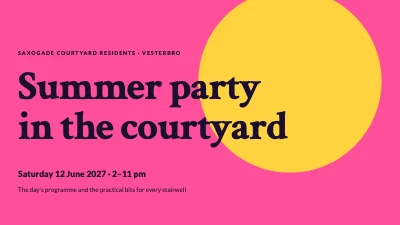 Courtyard summer party — the day’s programme