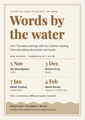 Author evenings — new season