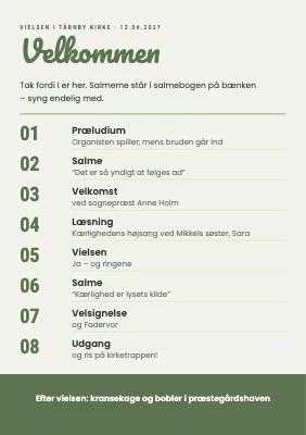 Side 2 af Vielsesprogram — datoen i store tal
