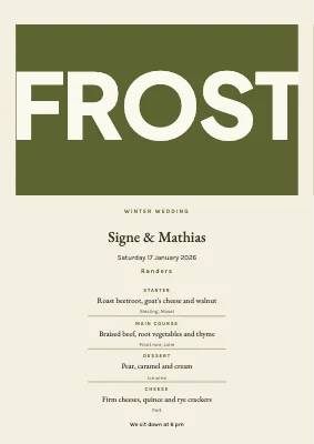 Winter menu — Signe and Mathias, Randers