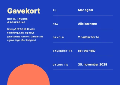 Side 2 af Gavekort — hotelophold