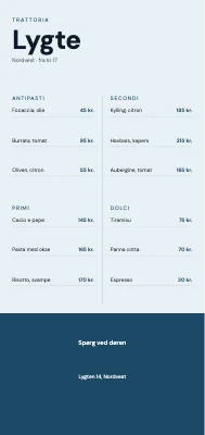 Trattoria Lygte — Nordvest