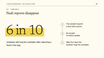Page 5 of User research — findings and recommendations