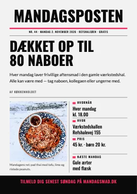 Fællesspisning — mandagsmad