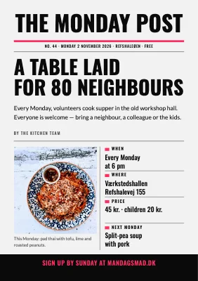 Community dinner — Monday supper