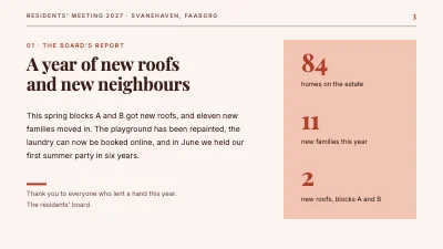Page 3 of Residents’ meeting — housing estate