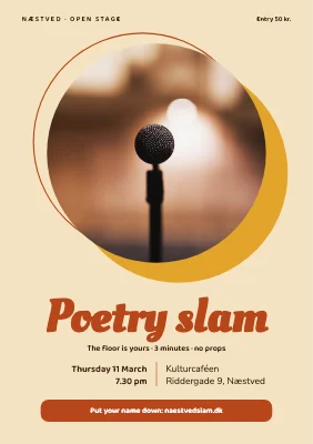 Poetry slam — open stage