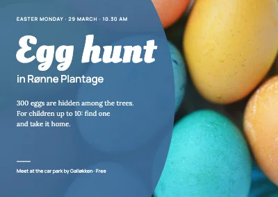 Egg hunt in the woods — blue
