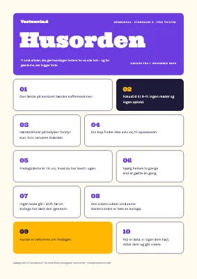 Husorden — webbureau