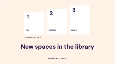New spaces in the library