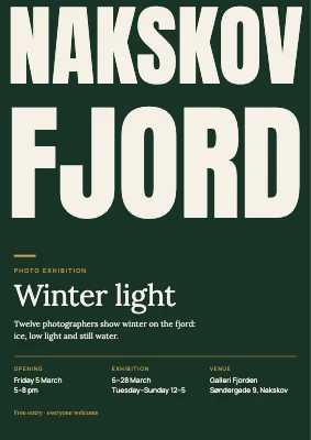 Fjord photo exhibition — poster