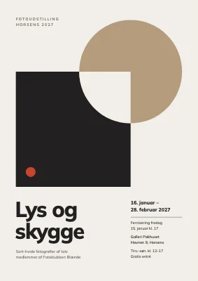Fotoudstilling — lys og skygge