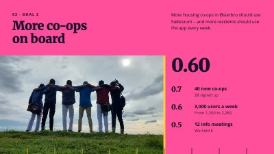 Page 5 of OKR review — the quarter’s goals and scores