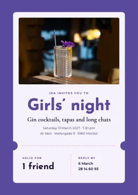 Girls’ night — cocktail ticket