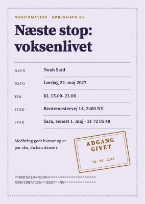 Nonfirmation — pas til voksenlivet