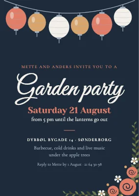 Garden party at dusk — Sønderborg