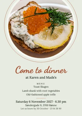 Dinner invitation — come to dinner