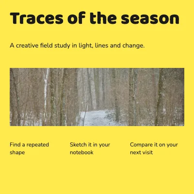 Traces of the season · graphic field guide