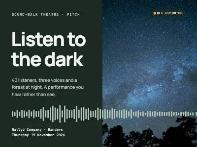 Theatre pitch — sound walk in the forest