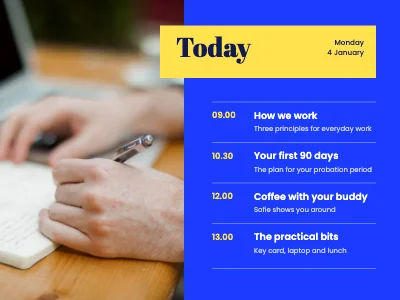 Page 2 of Onboarding — welcome for new starters