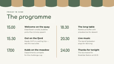 Page 2 of Summer party — staff programme
