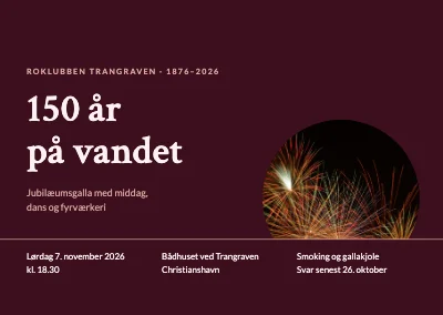 Jubilæumsgalla — roklub 150 år