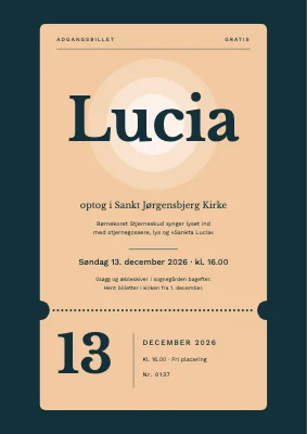 Luciaoptog — gratis billet