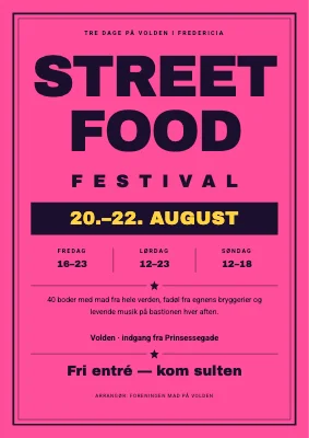 Streetfood-festival — plakat med ramme