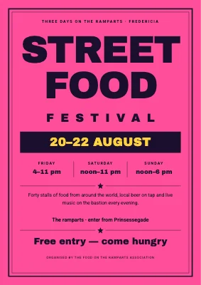 Street-food festival — framed poster