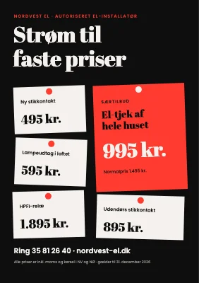 El-installatør — faste priser