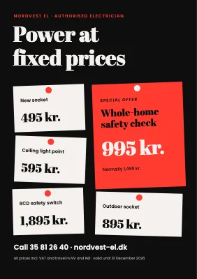 Electrician — fixed prices