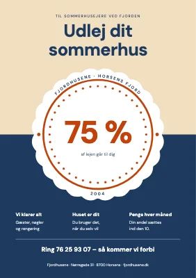Sommerhusudlejning — bliv udlejer