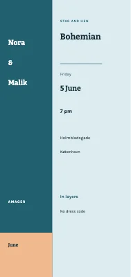 Bohemian stag and hen — Nora and Malik, Amager