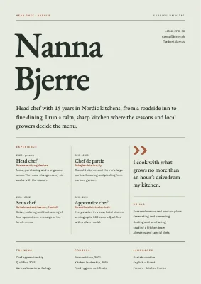 CV — chef