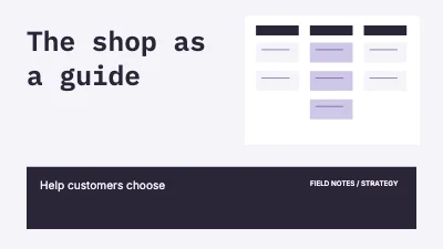 The shop as a guide