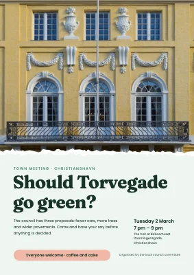 Town meeting on a greener street