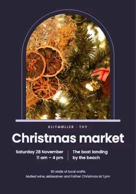 Christmas market in Klitmøller — arched window