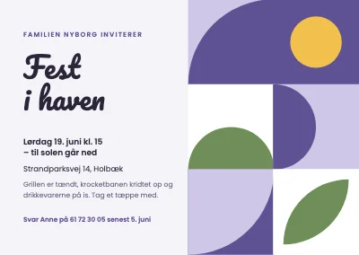 Havefest — Bauhaus-fliser i lavendel