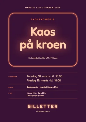 Skolekomedie — teaterplakat