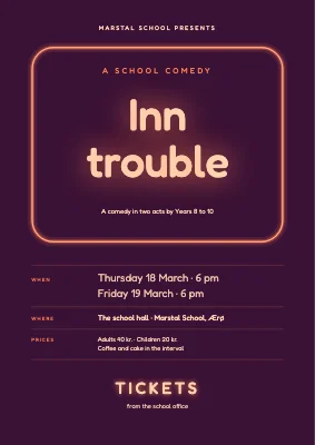 School comedy — theatre poster