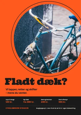 Cykelværksted — reparation mens du venter