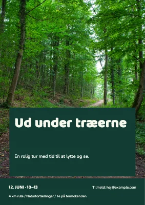 Ud under træerne