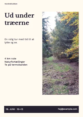Ud under træerne