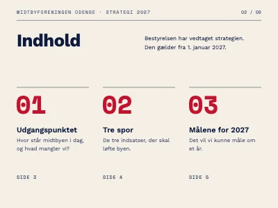Side 2 af Strategi 2027 — redaktionel præsentation