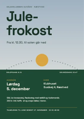 Julefrokost — lav vintersol