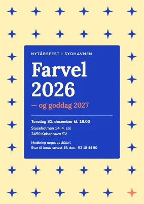 Nytårsfest — kort på stjernegnister